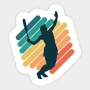 Vintage Retro Tennis Girl Sticker